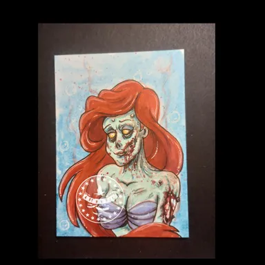 Little Mermaid Zombie - Ariel - Disney - Horror Art - Original Artwork 1/1