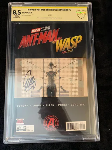 MARVEL'S ANT-MAN AND THE WASP PRELUDE #2 CBCS 8.5 SIGNED BY EVANGELINE LILLY