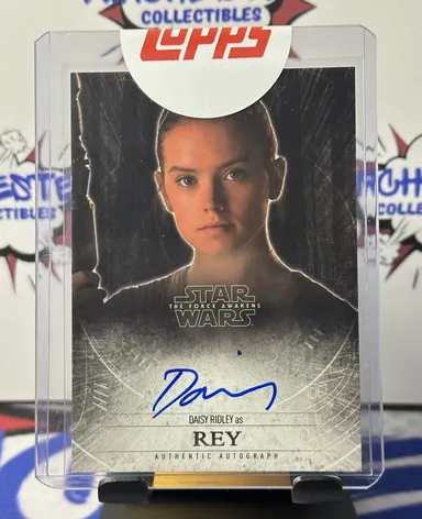 2015 Topps The Force Awakens Daisy Ridley REY Autograph Auto Sealed RC