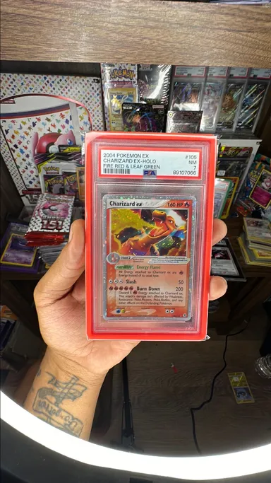 Charizard Ex #105 - Holo - Fire Red & Leaf Green PSA NM 7
