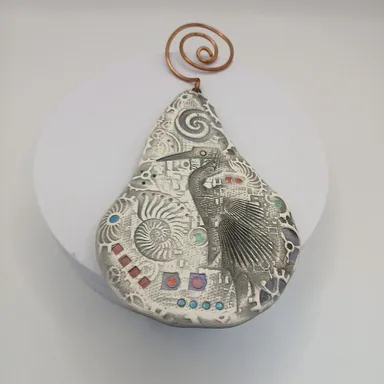 hanging crane Art pottery