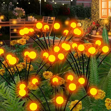 Solar Garden Lights - Waterproof Outdoor Fairy Solar Powered Decor Lights, 4 Pk