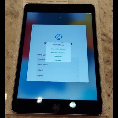 Apple iPad Mini 4th Generation 128 GB in Space Gray 4G Unlocked for Verizon