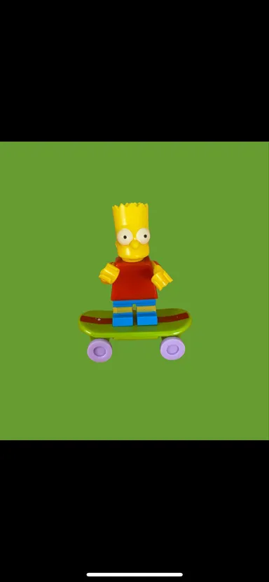 Bart Simpson From The Simpsons Building Blocks Lego Type Minifigure