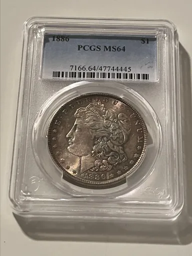 Morgan Silver 1886-P PCGS MS64 Toned