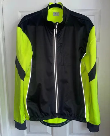 Maks Bike Wear Jacket Refective Cycling Size XL Full Zip