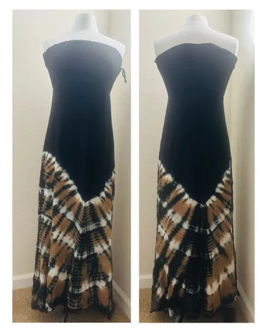 Strapless Tie Dye Maxi Dress - Size S