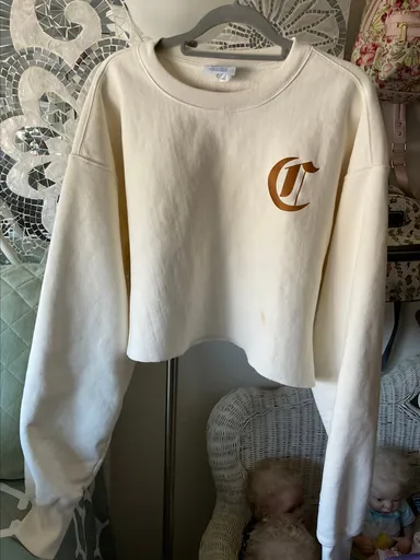 Champion Cream Crop Sweatshirt 2X