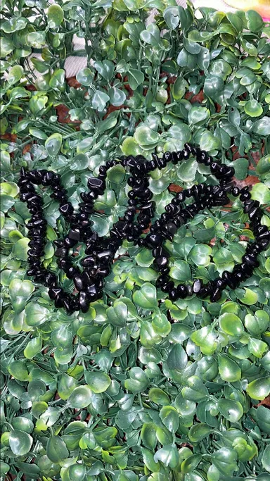 Obsidian chippy bracelet