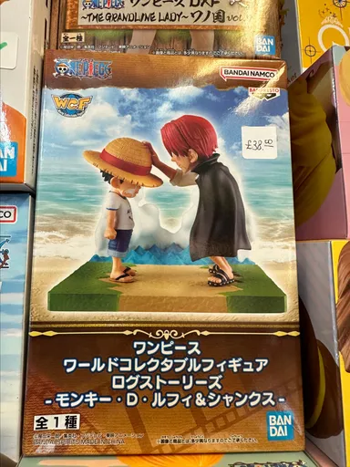 Japan Gold Label Onepiece One Piece World Collectable Figure Log Stories Monkey D. Luffy & Shanks