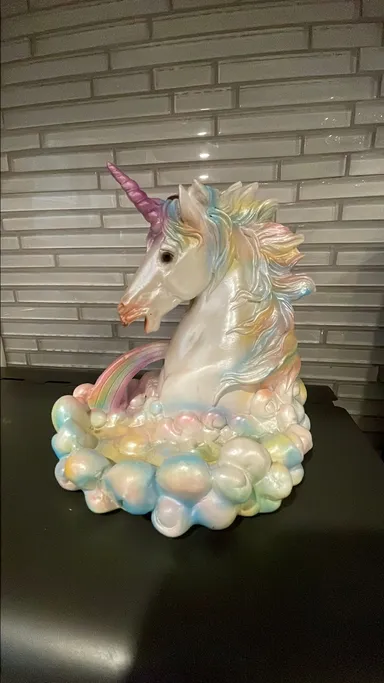 New Pastel Unicorn with rainbow clouds decor