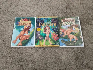 Disney's Tarzan, Tarzan 2 & Tarzan & Jane Dvd Movie Lot