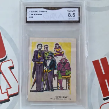 1978 DC Joker/Villains Trading Card GMA Graded 8.5 NM