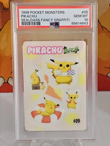1996 Pikachu Charizard Back Poker Card CGC 10