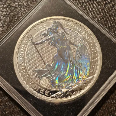 2023 Silver Britannia .999 Holo Limited Edition Coin /500
