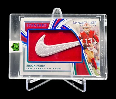 2023 Panini Immaculate Collection Brock Purdy Immaculate Standard Brand Logo ONE OF ONE Platinum #SJ-BP