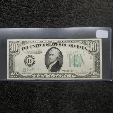 1934C $10 Federal Reserve Note Green Seal New York