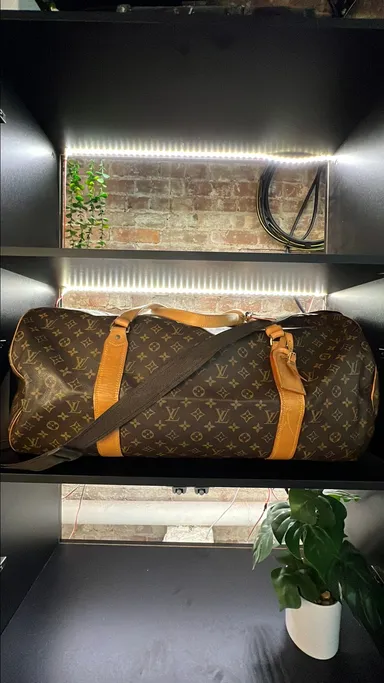 Louis Vuitton Monogram Sac Polochon 70 w/ Strap, Luggage Tag, & Lock #462-6