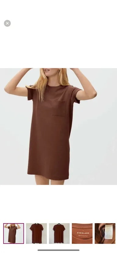 Everlane The Weekend Tee T-Shirt Dress in Brown Size small  Approx measurements in pics  Excellent c