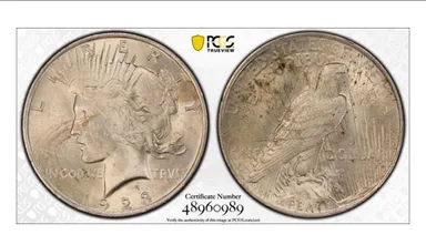 1923 Peace Dollar MS63