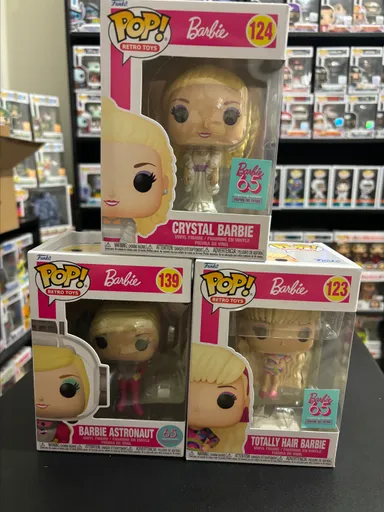 Funko Pop! Barbie 65th Annv. Set of 3 Pops! with Protectors