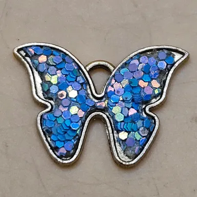 Glittery Butterfly Pendant