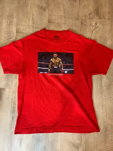 DGK Mike Tyson Undisputed Shirt Men's Size Large IRON MIKE Red Tee Dirty Ghetto Kids Skater