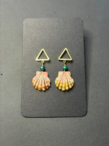 Hawaiian Sunrise Shell Earrings