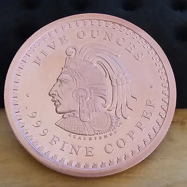 5 oz copper aztec calendar