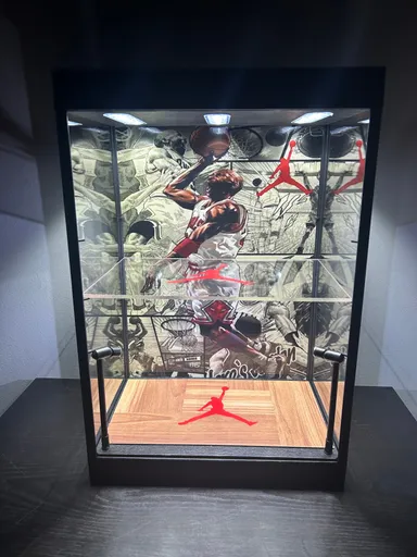 Michael Jordan double tier display case #8