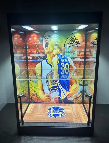 Steph Curry double tier display case #2