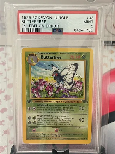 1st Edition Butterfree - d-edition error