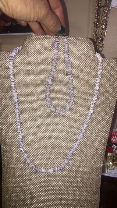 Puka necklace and bracelet set