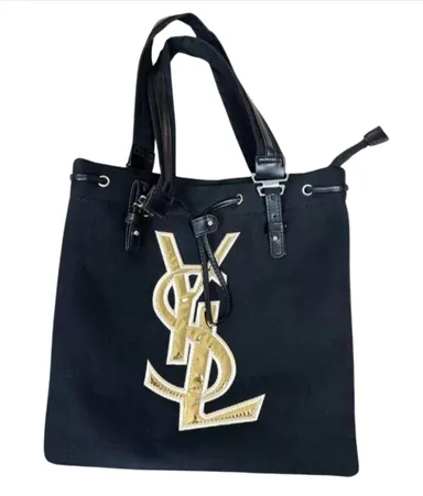 YSL Beauty Tote Black/Gold