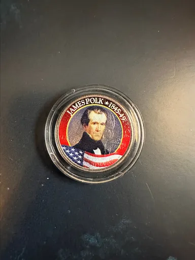 James Polk colorized quarter