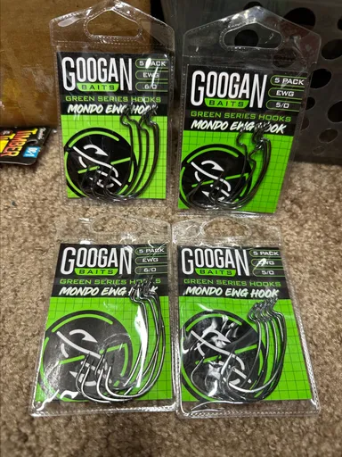 4- Packs of Googan EWG hooks