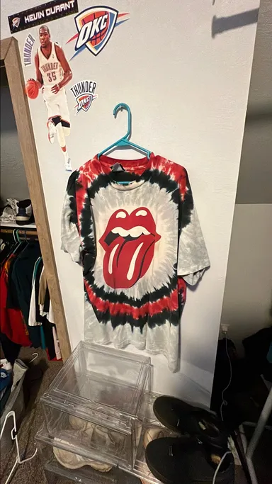 2002 single stitched The Rolling Stones liquid blue tee