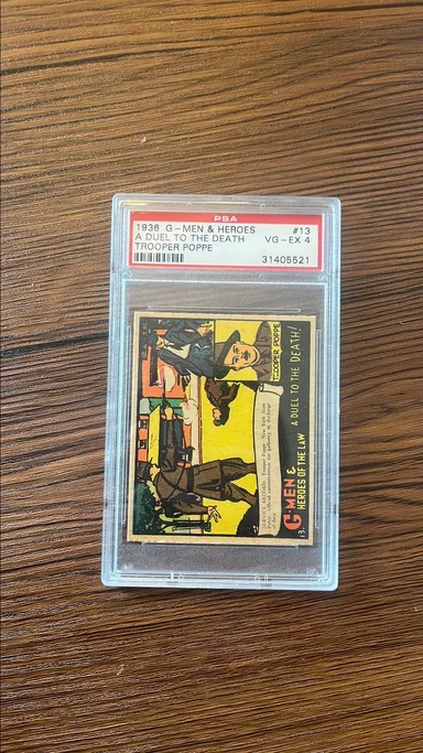 1936 G-Men & Heroes A Duel To The Death!  PSA VG-EX 4