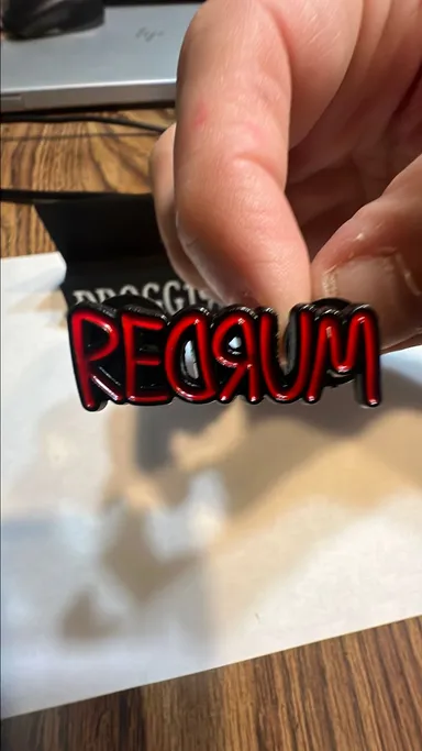 Redrum(Murder) The Shining Horror Pin