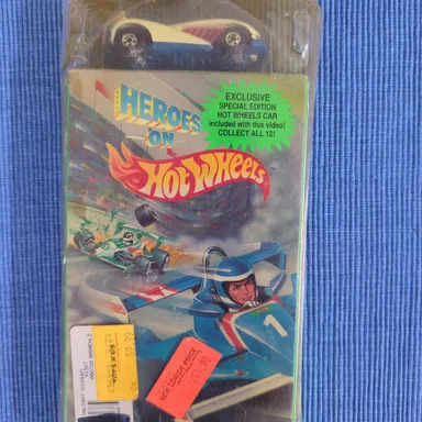 Heroes On Hotwheels VHS GUC With Special Edition Hot Wheels Diecast Car