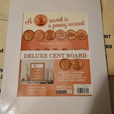 A Penny Saved is a Penny Earned Deluxe Cent Type Coin Board