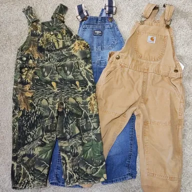 Lot of 3 2T-3T Overalls