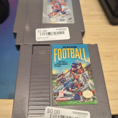 play action football and blades of steel