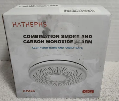 2 pack Hathephs Combination Smoke and Carbon Monoxide Alarm