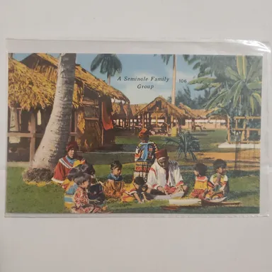4. A Seminole Family postcard