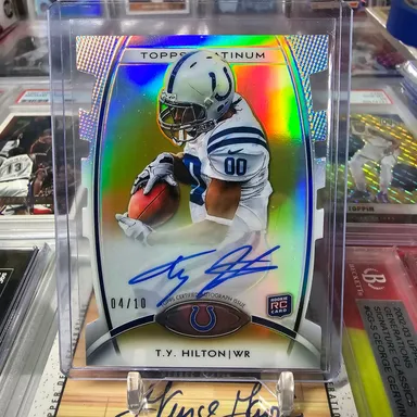 2012 Topps Platinum TY Hilton Refractor Auto /10 Die Cut Rookie RC - Colts