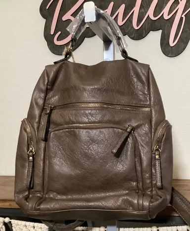 17. NWT Ampere Vegan Leather Backpack- taupe