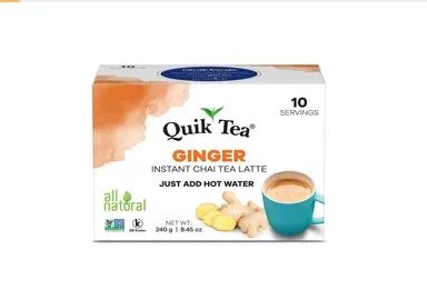 Quik Tea Ginger Instant Chai Tea Latte 10 servings (INDIA)