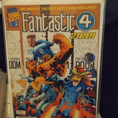 Fantastic Four 2099 Series #2 1996 President Doom Clean and Straight Boarded and Bagged