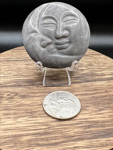 Silver Obsidian Sun and Moon Crystal (without stand)